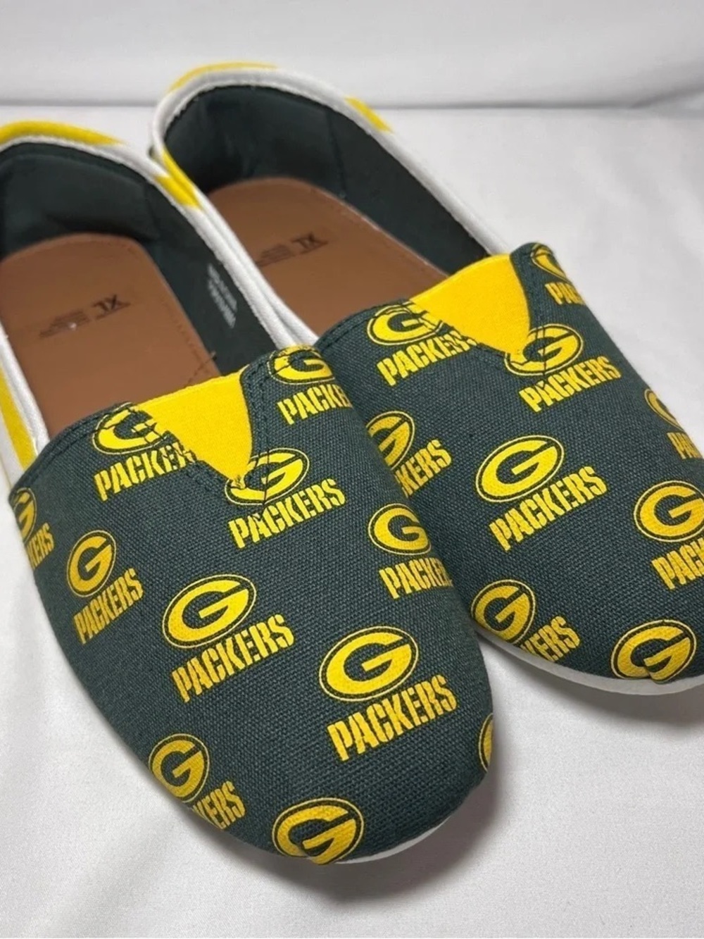 Green & Yellow Packers Kids Slip-On Shoes